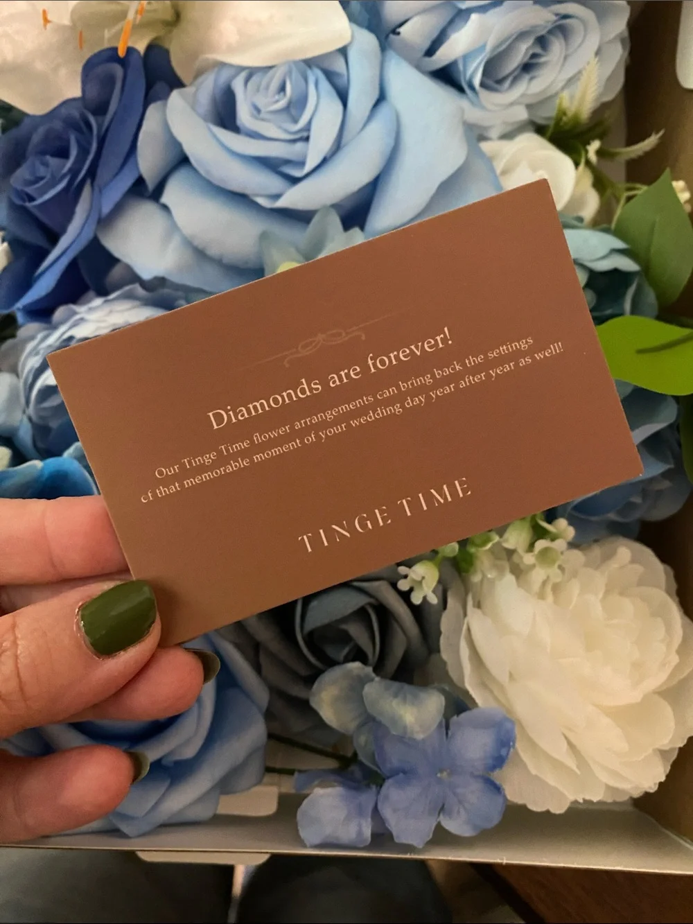 TINGE TIME Artificial Flowers (dusty blue)